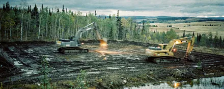 Excavation and earthworks at a northern lease site