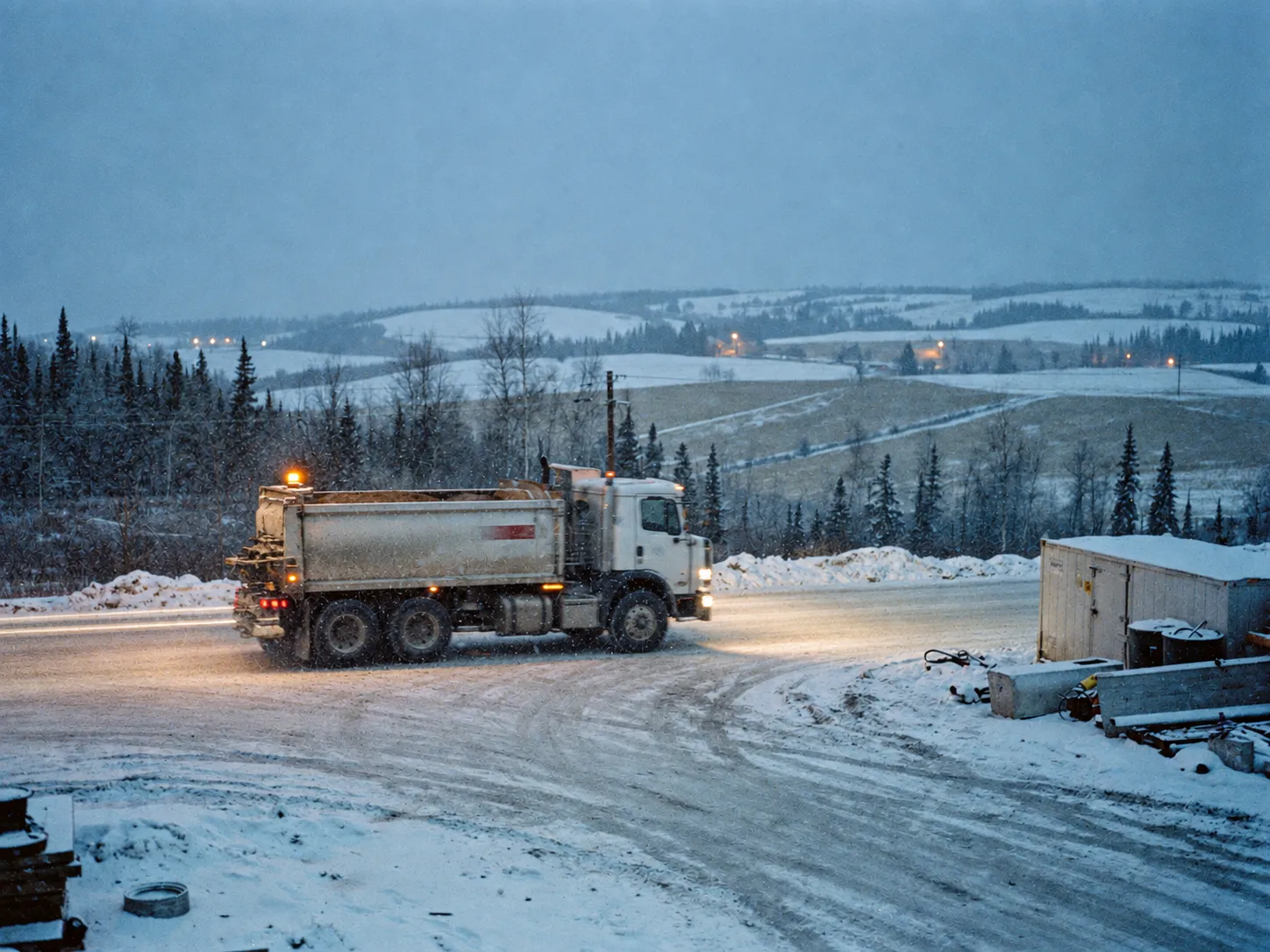 Illustration of winter road maintenance